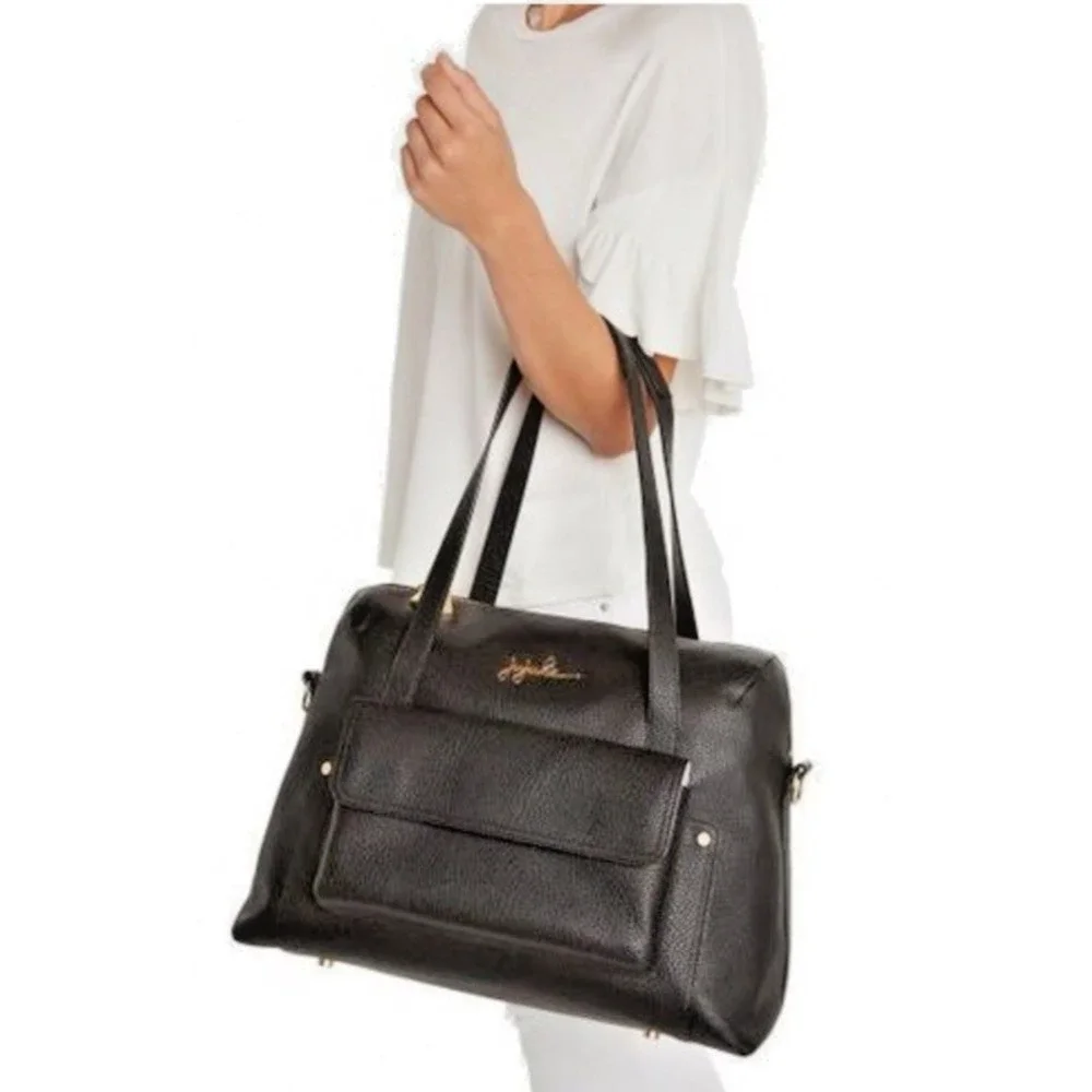 JUJUBE Wherever Weekender Bag‎ Faux Pebbled Leather Noir Rose Gold *READ*